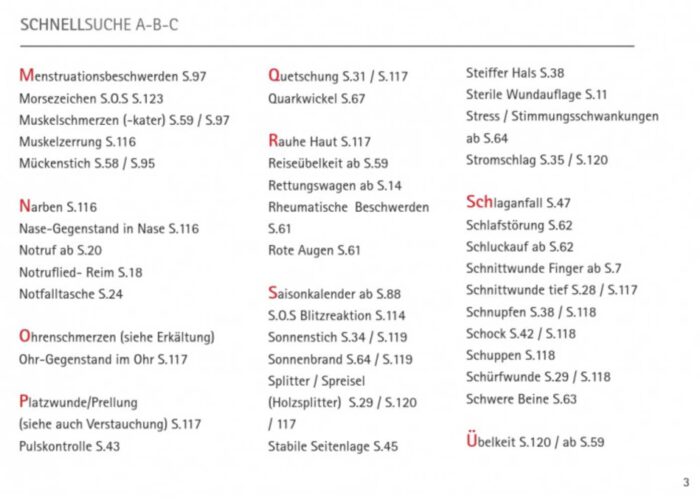 Erste Hilfe und Omas Heilmittel der NotfallAllgäuer vom MX-Verlag Vorschau Inhalt